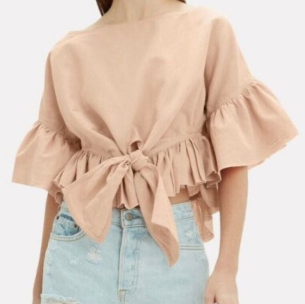 Iro Women's Pale Pink Linen Blend Blouse